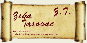 Žika Tasovac vizit kartica